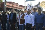 Marcha de sindicatos en Morelia