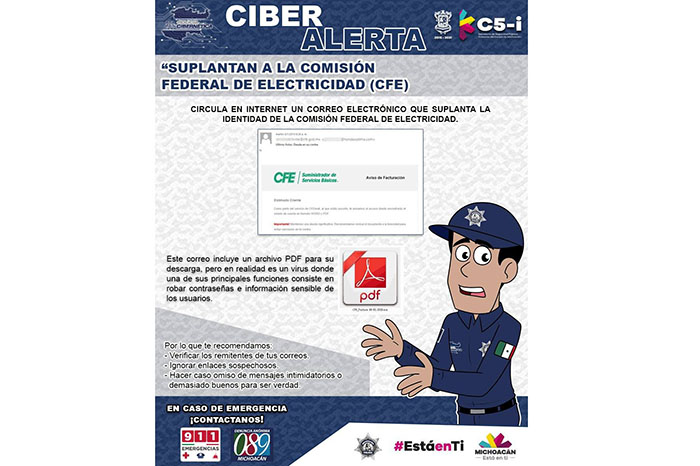 Falsos correos de la CFE pueden robar tus contraseñas e información