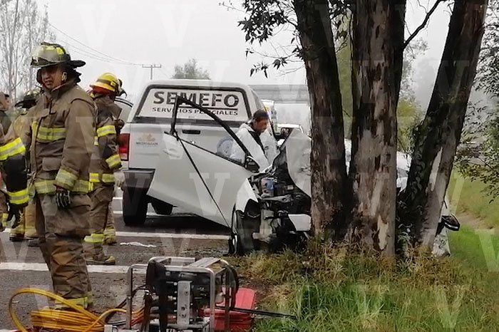 Accidente en la carretera Pátzcuaro-Morelia deja 4 personas muertas