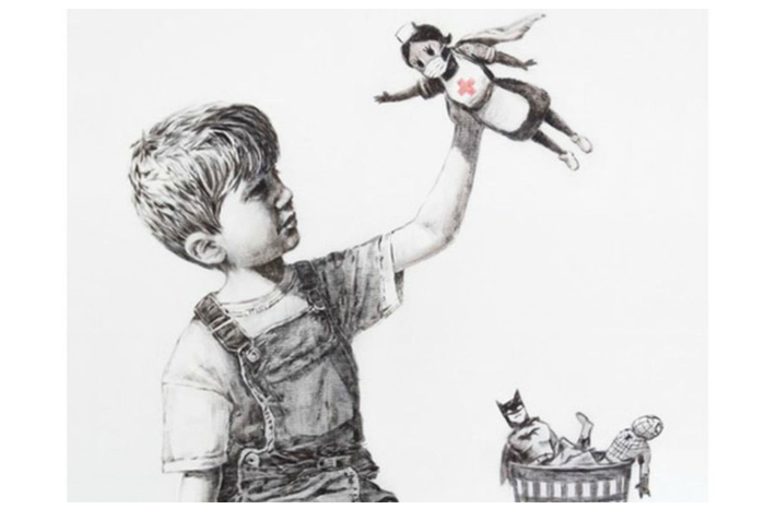 La obra de Banksy que luce en el hospital de Southampton