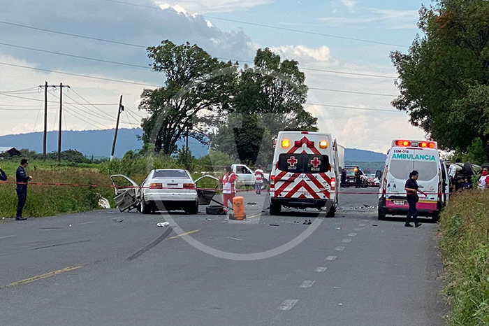 Un muerto y 4 heridos deja choque múltiple en Zacapu