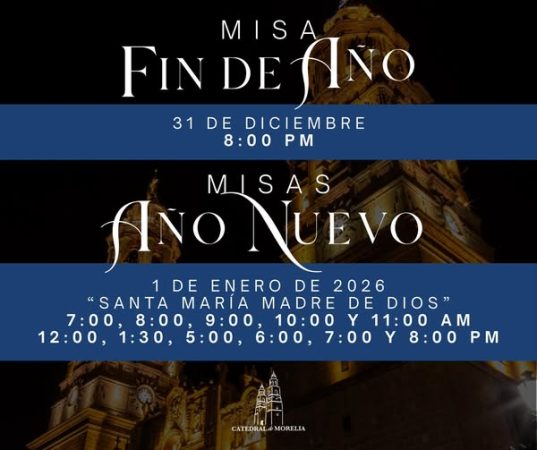 Estos son los horarios de las misas de 31 de diciembre y Año Nuevo en ...