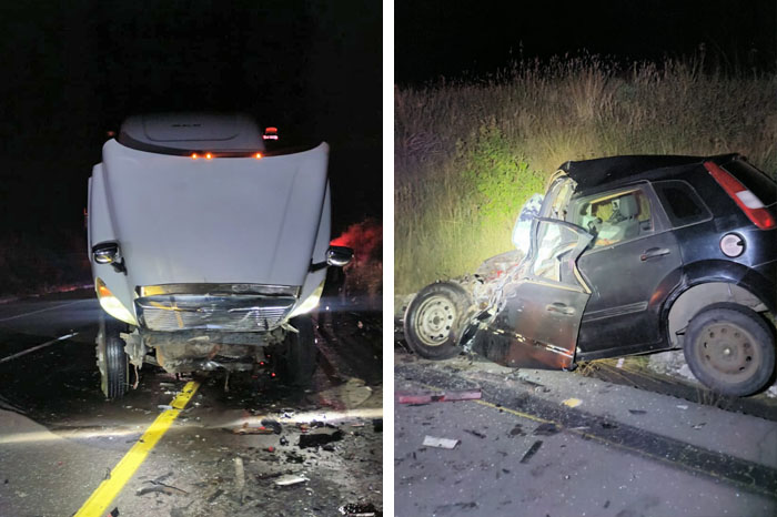 Choque frontal entre auto y tráiler en autopista Siglo XXI tramo Pátzcuaro-Uruapan