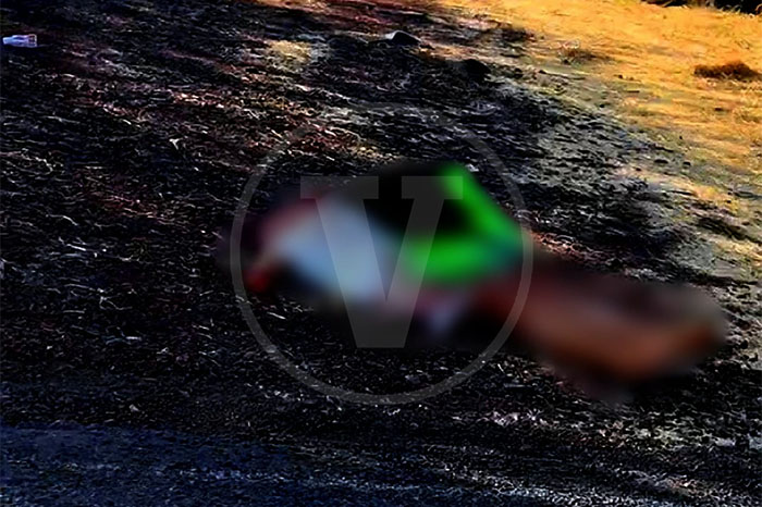 Escena del crimen en la carretera Buenavista-Peribán tras hallazgo de una joven