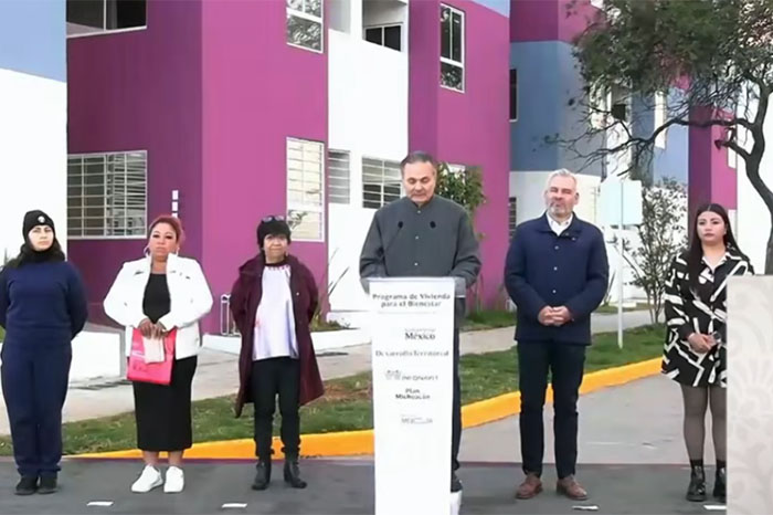Entrega de viviendas del Bienestar en Villas de Oriente Morelia con Alfredo Ramírez Bedolla