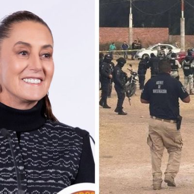 Claudia Sheinbaum en la mañanera habla sobre la masacre en partido de futbol en Salamanca