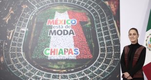 Presidenta Claudia Sheinbaum en conferencia de prensa hablando sobre el Mundial 2026