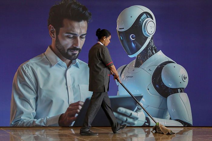 Representación conceptual de una red neuronal artificial procesando ecuaciones físicas de Albert Einstein.