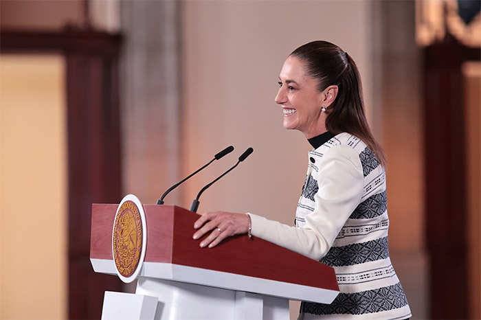 Presidenta Claudia Sheinbaum en conferencia de prensa matutina