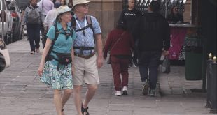 Turistas internacionales en Morelia.