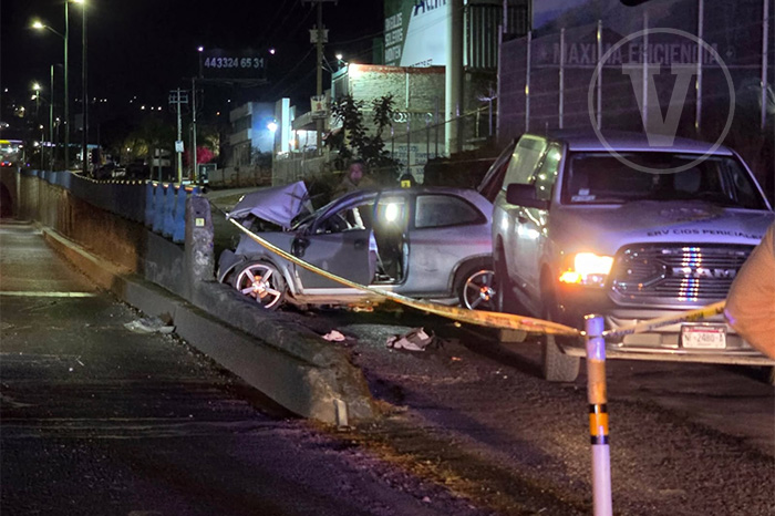Accidente fatal en el Libramiento Poniente de Morelia cerca del Distribuidor Quiroga.