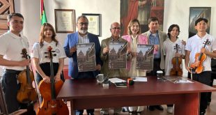 Daphne Cuevas, Josué Ramírez, Emilio Santoyo y Joel Cuevas, integrantes del cuarteto de cuerdas del Conservatorio de las Rosas.
