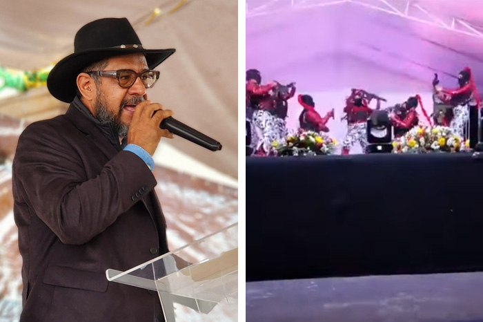 Alcalde Eduardo Martínez Guzmán brinda mensaje sobre jóvenes del Cobaem Contepec.