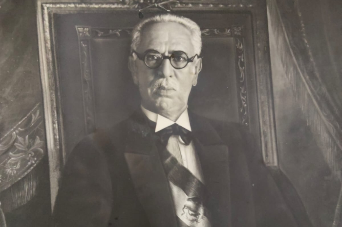 Retrato histórico de Pascual Ortiz Rubio, expresidente de México y fundador de la Universidad Michoacana.