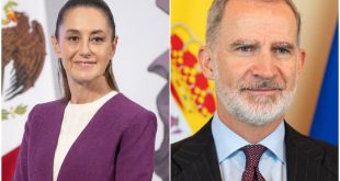 magen compuesta de la presidenta Claudia Sheinbaum y el rey Felipe VI de España.