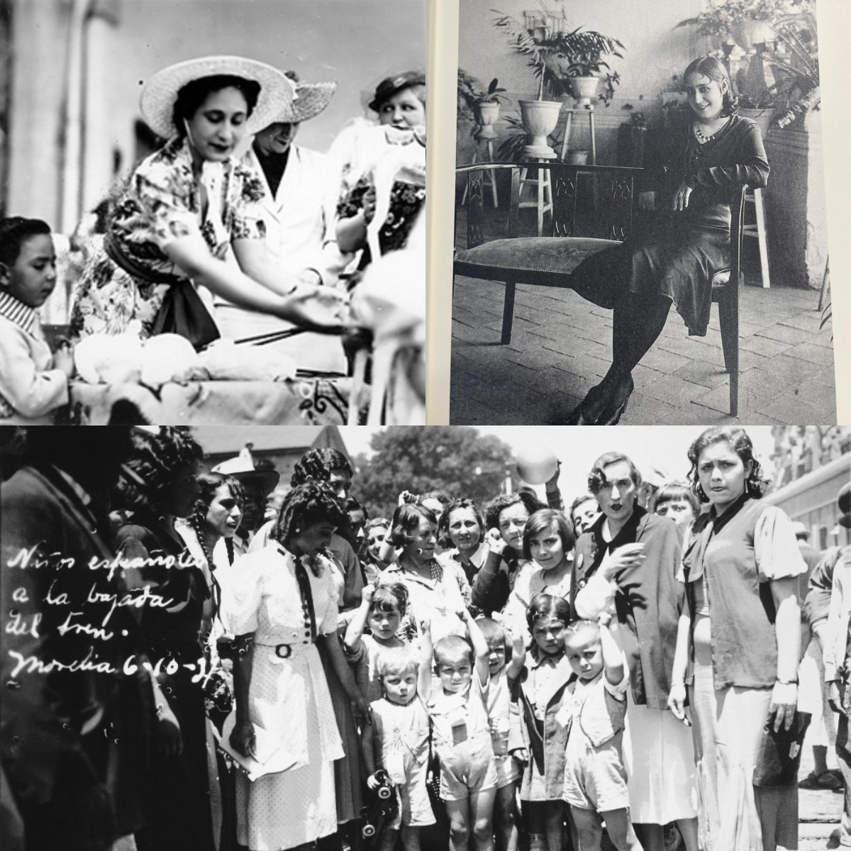 Retrato histórico de doña Amalia Solórzano Bravo, figura clave en el asilo a refugiados españoles.