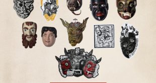 Máscaras tradicionales michoacanas y grabados contemporáneos en el Centro Cultural Clavijero.