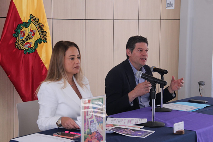 El alcalde de Morelia, Alfonso Martínez Alcázar, en rueda de prensa en el CAM sobre la Procesión del Silencio 2026.