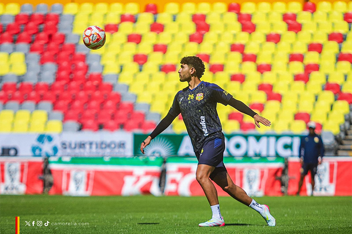 Jugadores del Atlético Morelia entrenando previo al partido de ida de los Cuartos de Final contra Mineros de Zacatecas.