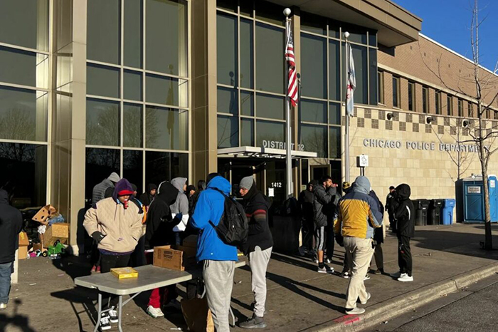 Calles del barrio mexicano La Villita en Chicago durante la administración de Donald Trump.