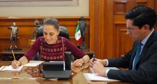 La presidenta de México, Claudia Sheinbaum, durante el anuncio de la próxima cumbre con líderes de la Unión Europea.