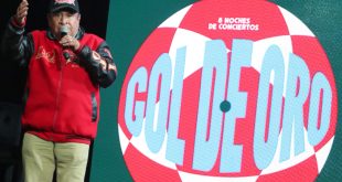 Cartel del evento Gol de Oro con artistas como Ximena Sariñana y Kinky para el Mundial 2026.