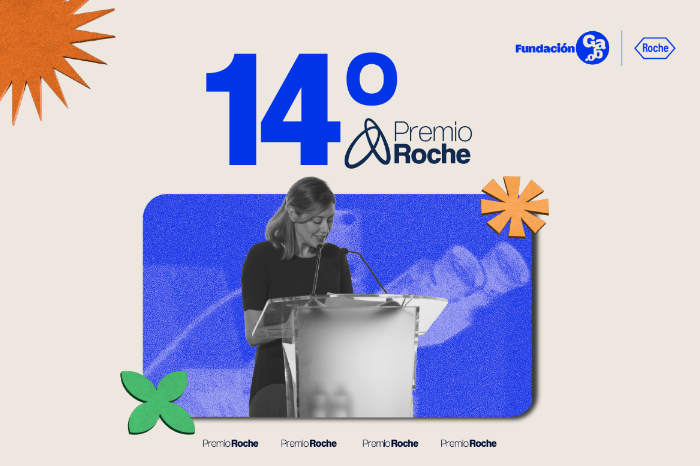 Logotipo oficial del Premio Roche de Periodismo en Salud y Fundación Gabo