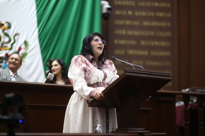 Diputada Ana Vanessa Caratachea Sánchez en tribuna del Congreso