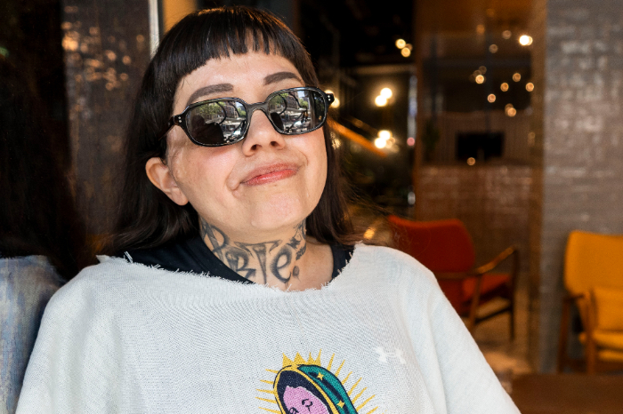 Retrato de la escritora mexicana Dahlia de la Cerda durante una entrevista en Madrid.