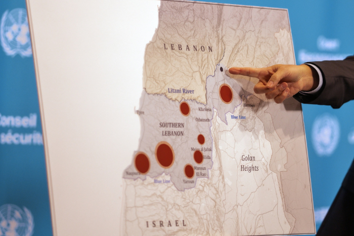 Sede de las Naciones Unidas durante reunión del Consejo de Seguridad sobre el conflicto en Irán