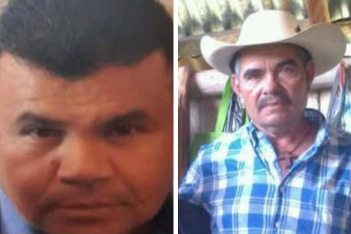 Rostros de Lázaro Mendoza Ramírez (izquierda) y Roberto Chávez (derecha), víctimas de homicidio en Salvador Escalante y Villa Madero, Michoacán.