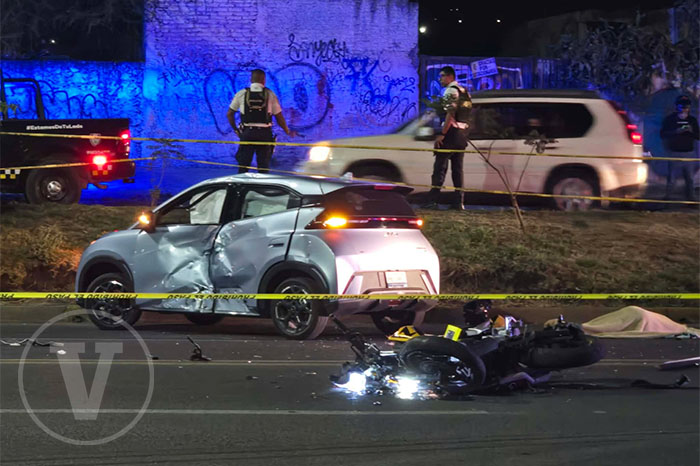 Accidente fatal de motocicleta en avenida Madero Poniente Morelia colonia Niño Artillero.