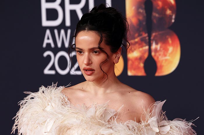 La cantante española Rosalía posando en un evento previo a los Billboard Mujeres Latinas.