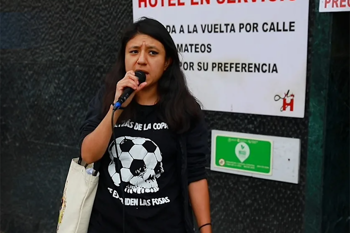 Manifestación de colectivos y trabajadoras sexuales en la Calzada de Tlalpan frente a la nueva ciclovía 'La Gran Tenochtitlan'.
