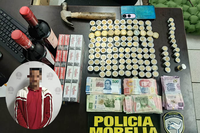 Ladrón es capturado tras robar en un Oxxo