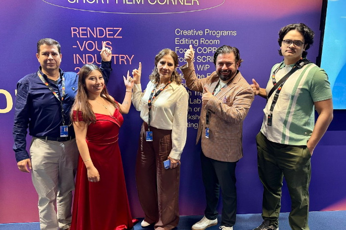 Directores mexicanos y Rodolfo Guzmán en el Short Film Corner de Cannes 2026