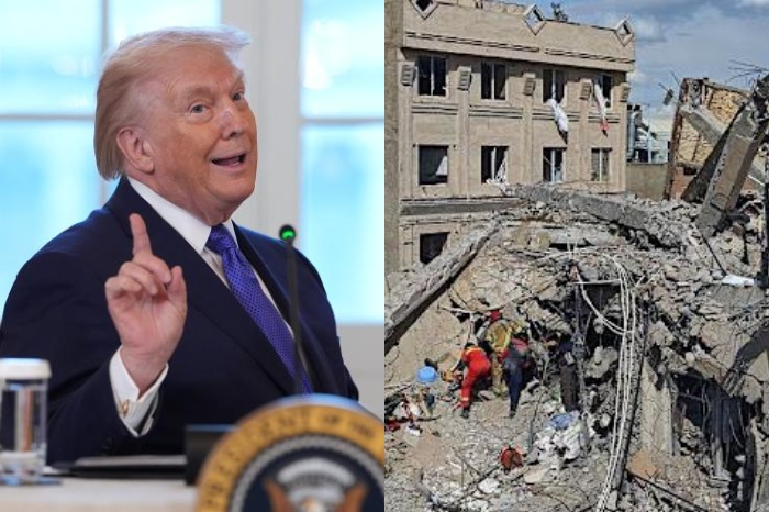 Donald Trump hablando con periodistas en la Casa Blanca