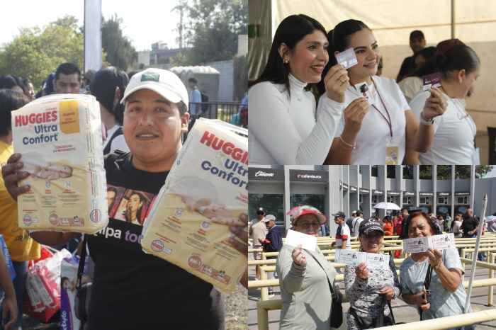 Fans de Marco Antonio Solís haciendo fila en el Estadio Morelos para canje de boletos.