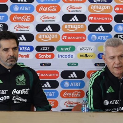 Javier Aguirre, director técnico de la Selección Mexicana, durante la conferencia de prensa sobre el ultimátum a los jugadores.