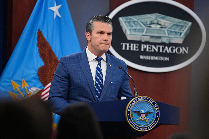 Pete Hegseth, secretario de Guerra de Estados Unidos, compareciendo ante el Comité de Servicios Armados.