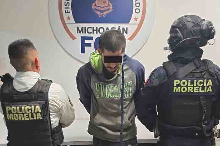 El detenido fue puesto a disposición de la Fiscalía General del Estado para determinar su situación jurídica en Morelia.