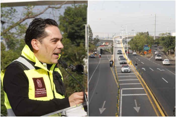 Incorporación vehicular de la gasa elevada hacia Calzada La Huerta con el nuevo cruce semaforizado a nivel.