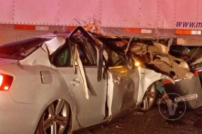 Lugar del accidente en la carretera Morelia-Pátzcuaro.