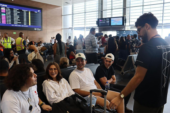Pasajeros internacionales en la terminal del Aeropuerto de Morelia reportando crecimiento en el mes de abril.