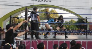 Show de lucha libre por el primer aniversario del Paso Catrinas en Villas del Pedregal.