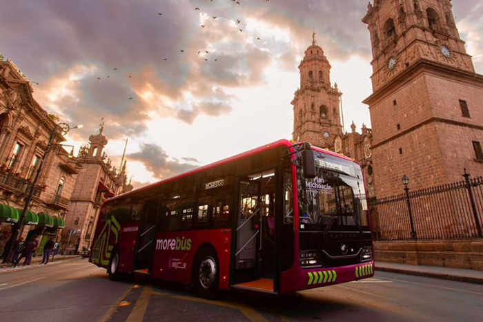 Inicio de las obras del Morebús en Morelia.