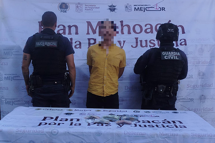 Elementos de la Guardia Civil detuvieron al sujeto con 53 mil pesos.