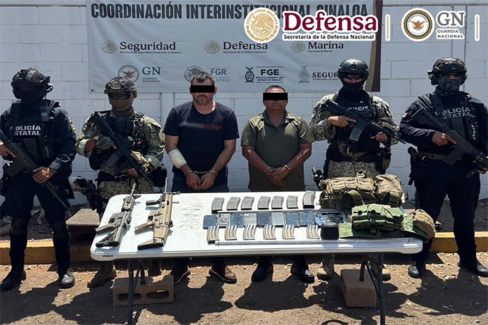 Elementos de las fuerzas de seguridad en el operativo realizado en Escuinapa, Sinaloa.
