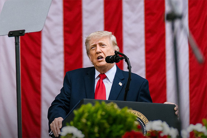 El presidente Donald Trump durante una conferencia en la Casa Blanca.