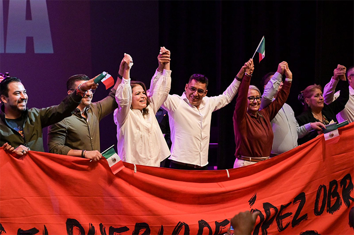 La diputada Fabiola Alanís encabeza Asamblea en Defensa de la Soberanía en Morelia.